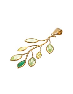 Colgante oro y olivinas