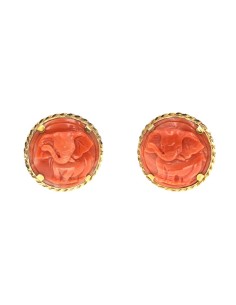 Pendientes oro con coral (Rf. ORPEN00672)